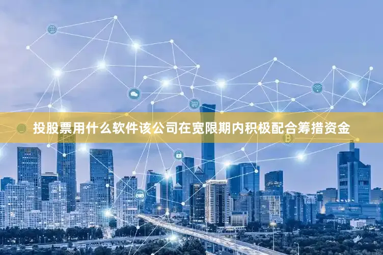 投股票用什么软件该公司在宽限期内积极配合筹措资金